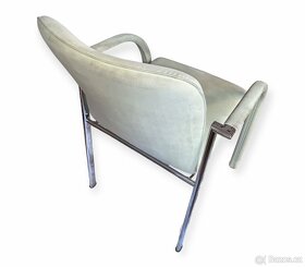 LEOLUX set designových židlí - chromovaná ocel, alcantara - 4