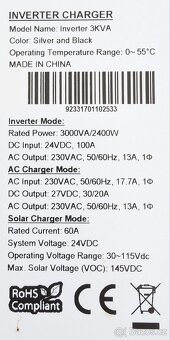 Axpert MKS 3kVA 24V plus  (střídač, měnič) - 4