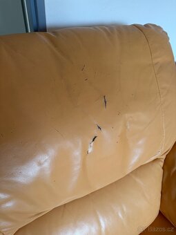 Obývací set – kožená sedací souprava - 4