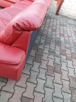 Kožená sedací souprava TOP STAV - 4