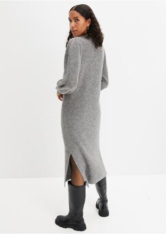 Teplé delší midi šaty 48/52 REZERVACE - 4