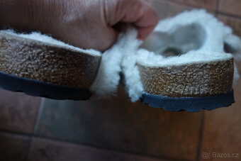 nové pantofle BIRKENSTOCK vel 40, teplé s ovčí vlnou - 4
