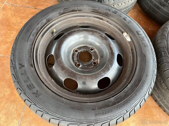 4x plechové disky 4x108 R16, letní pneu 80 % - 4