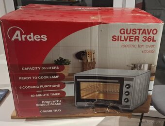 Prodám elektrickou troubu Ardes Gustavo Silver 36L (6236S) - 4
