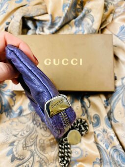 Kabelka GUCCI GALAXY POUCH PURPLE LEATHER - 4