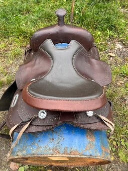 Westernové sedlo na širokého koně - 4