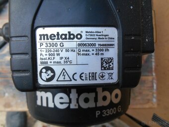 Zahradní čerpadlo Metabo P 3300 G - 4