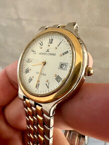 JACQUES LEMANS 483 - švýcarské pozlacené hodinky - 4