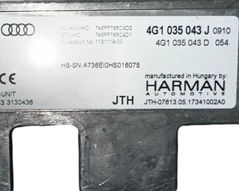 Řídící jednotka multimédia 4G1035043J Audi A6 C7 4G FL 2018 - 4