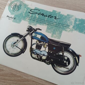 AJS model 14, anglický moto veterán 1961, bílé SPZ - 4