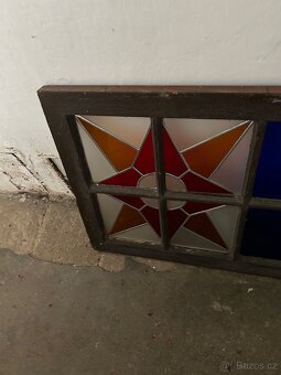 Starožitná vitráž 135 x 79 cm - 4