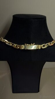 zlatý řetízek anker pilka 14k 585/1000 216g - 4