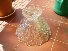 Starožitná skleněná mísa na noze - 4