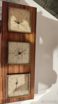 Starožitný barometr, vlhkoměr a teploměr na stěnu - 4