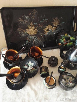 dřevěná čajová souprava - 4