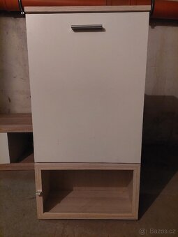 Obývací komplet- dub soloma, bílo šedá kombinace/ 4 díly - 4