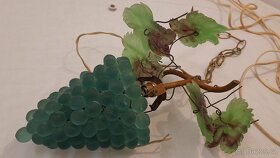 Vintage Art Nouveau Murano Czech Glass Grape Cluster Fruit - 4