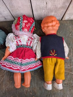 Vintage panenky v kroji, Gumotex, krojovaný pár. - 4