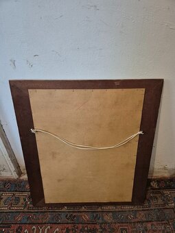 Zasklený obraz s květinami v krásném zdobeném dřevěném rámu - 4