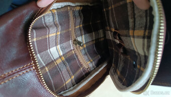 Hnědá kožená ledvinka unisex - 4