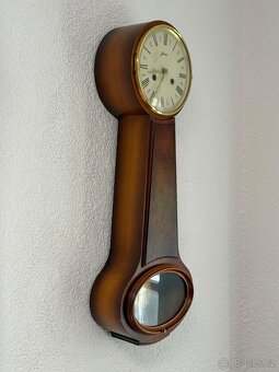 Nástěnné tvarované dřevěné hodiny W.Haid bicí půlky - 4