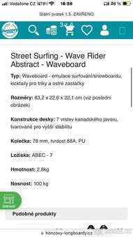 Dřevěný Waveboard Streetsurfing - 4