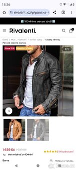 Kožená pánská bunda nová - 4