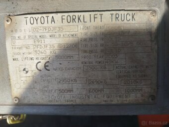 VZV Toyota Forklift 02-7FDJF35 - 4