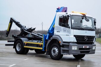 HÁKOVÝ NOSIČ KONTEJNERŮ + HYDRAULICKÁ RUKA MERCEDES AXOR 18T - 4