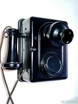 Starožitný nástěnný telefon Kellogg, USA 1910 - 4