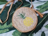 Nádherná ratanová "ananas" hnědá kabelka - 4