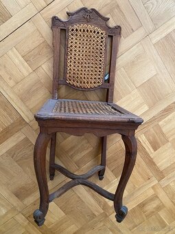Barokní židle + obraz, zámek, hrad, mobliář, CaK. RU - 4