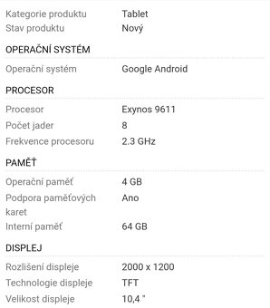 Tablet Samsung Galaxy Tab S6 Lite LTE Gray - 4