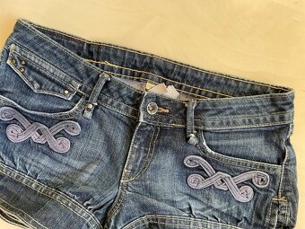 Džínové šortky s náševkou, vel S/M, mng jeans - 4