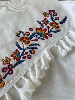 Bílá mikina H&M - 4