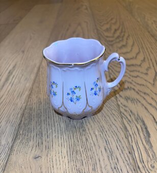 Růžový porcelán s pomněnkami-HC Chodov sada - 4