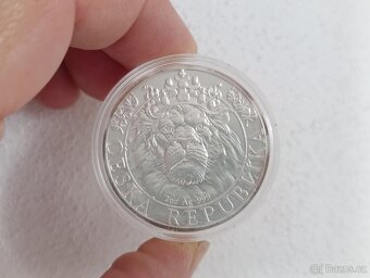 Stříbrná investiční mince Český lev 2022, 2 unce - 4