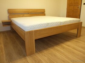 Nová 4 cm dubová postel, nosnost 600 kg, Odvezu a smontuji - 4