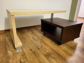 Konferenční stůl, lamino, odstín: jasan/wenge - 4