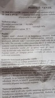 Pojistný ventil TE-2848 Slovanem k bojleru - 4