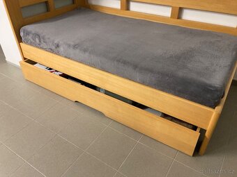 Postel z masivu 100x200 s úložným prostorem - 4