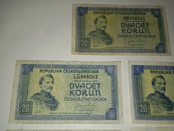 BANKOVKY 20 KČS 1945, LONDÝNSKÁ EMISE, NEPERFOROVANÉ - 4