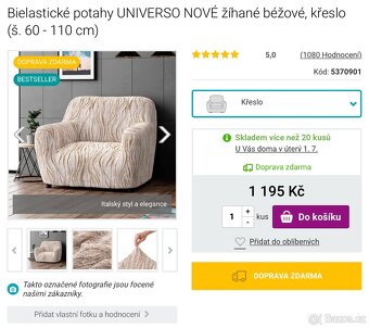 Potahy na sedačku a křeslo - 4