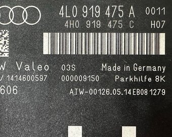 Jednotka parkovacího asistenta 4L0919475A Audi Q7 4L FL 2015 - 4