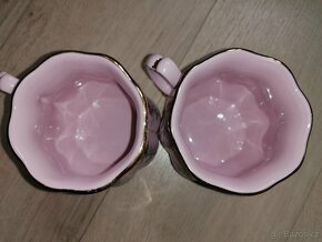 2 ks hrnky růžový porcelán - buclák - 4