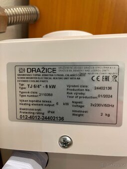 Topná tyč Dražice TJ 6/4" - 6kW - 4