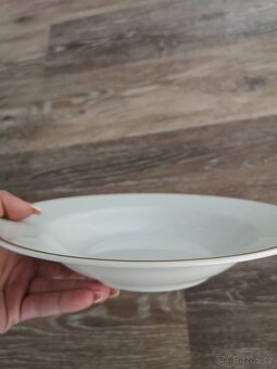 Moritz Zdekauer porcelánové bílé mělké a hluboké talíře - 4