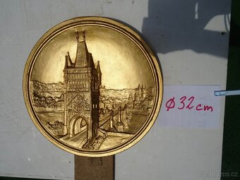 Kovový dekorační talíř na zeď . - 4