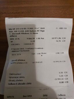 Měsíc starý notebook HP Ryzen 5 - 4