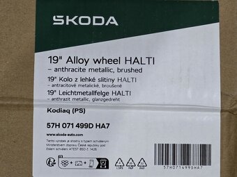 originál alu ŠKODA Kodiaq II Halti 7,5x19" 5x112 ET40 R19 - 4